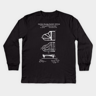 Piano Patent Kids Long Sleeve T-Shirt